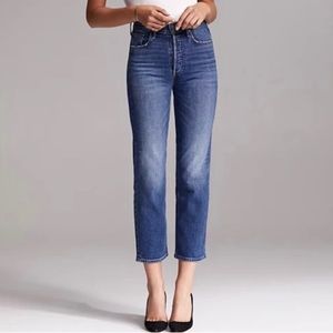 Aritzia Denim Forum Arlo High-Rise Straight Jean Blue Sz 25